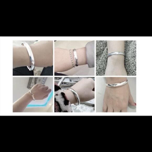STERLING SILVER BANGLE BRACELET - Picture 5 of 7
